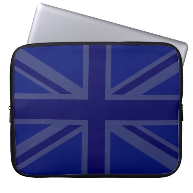 Protection Pour Ordinateur Portable Union Jack bleue élégante (Devant)