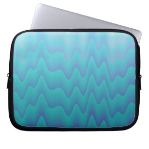 Protection Pour Ordinateur Portable Vagues Abstraites Bleu Turquoise