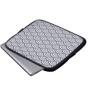 Protection Pour Ordinateur Portable Vagues bleues japonaises Seigaiha Mer