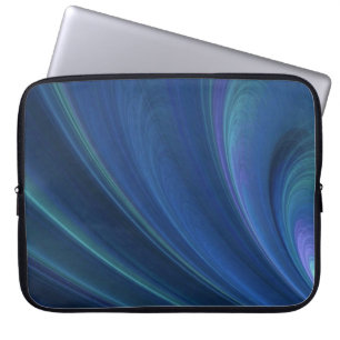 Protection Pour Ordinateur Portable Vagues de sable molles bleues et vertes
