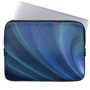 Protection Pour Ordinateur Portable Vagues de sable molles bleues et vertes