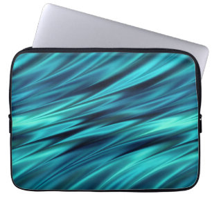 Protection Pour Ordinateur Portable Vagues soyeuses bleu vert