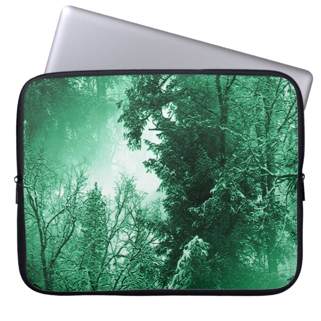Protection Pour Ordinateur Portable Vert hiver... (Devant)