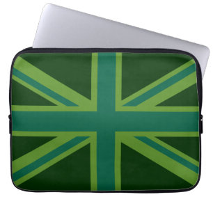 Protection Pour Ordinateur Portable Vibrant Union Jack Turquoise