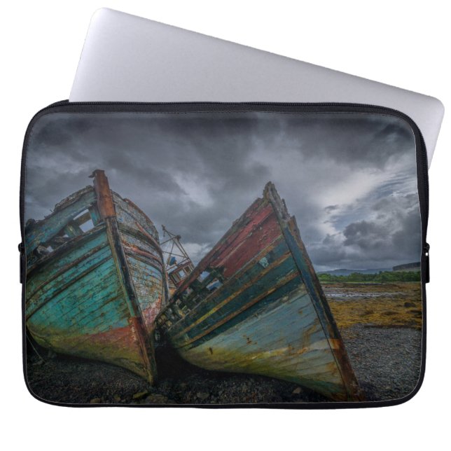 Protection Pour Ordinateur Portable Vieux bateaux de pêche (Devant)