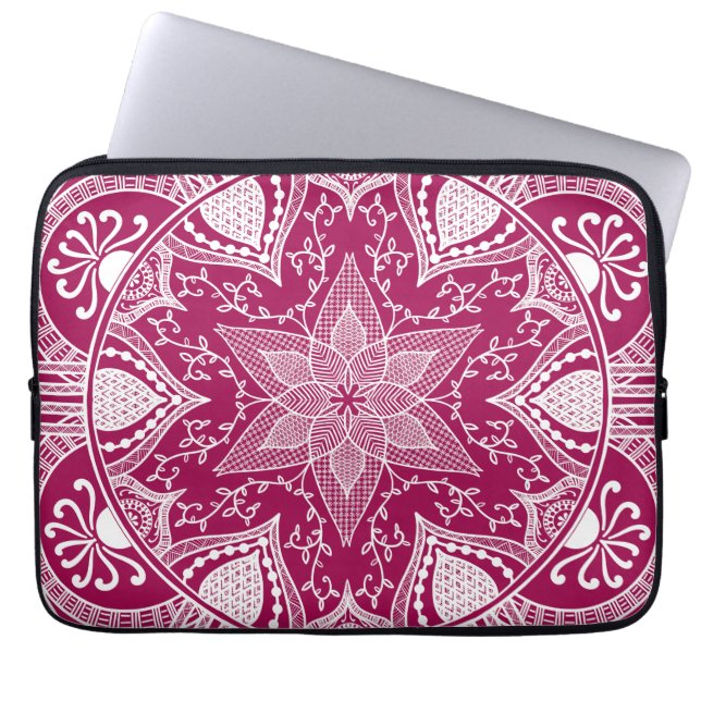 Protection Pour Ordinateur Portable Vin Mandala (Devant)