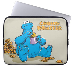Protection Pour Ordinateur Portable Vintage Cookie Monster Manger Cookies