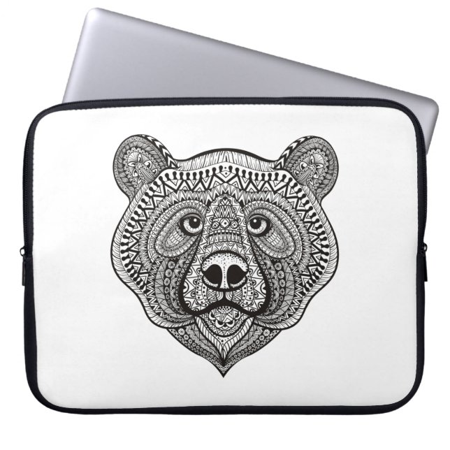 Protection Pour Ordinateur Portable Visage inspiré d'ours (Devant)