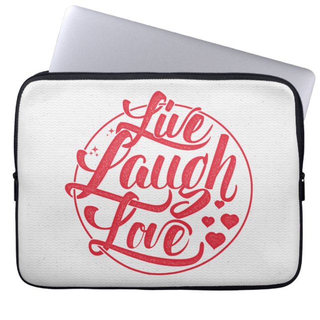 Protection Pour Ordinateur Portable Vivent l'amour de rire (Devant)