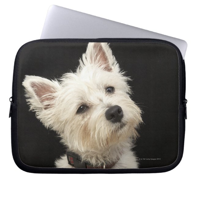 Protection Pour Ordinateur Portable Westie (West Highland terrier) avec col (Devant)