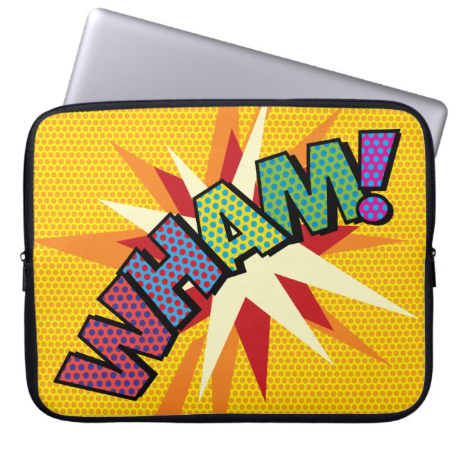 Protection Pour Ordinateur Portable WHAM Fun Retro Comic Book Pop Art (Devant)