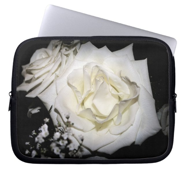 Protection Pour Ordinateur Portable White Rose Bag (Devant)