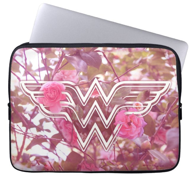 Protection Pour Ordinateur Portable Wonder Woman Pink Camellia Flowo (Devant)