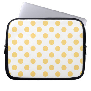 Protection Pour Ordinateur Portable Yellow polkadots