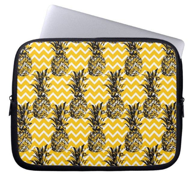 Protection Pour Ordinateur Portable Zigzags d'ananas (Devant)