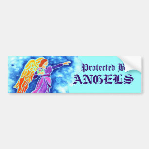 Protégé Par Anges Sticker Bumper