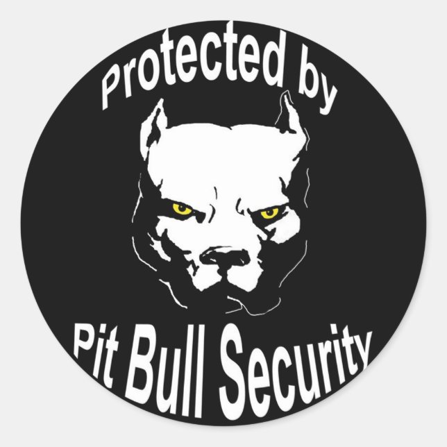 Protégé par les stickers de sécurité Pit Bull (Devant)