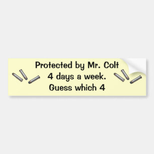 Protégé Par M. Colt Bumper Sticker