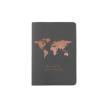 Carte du monde minimaliste et cuivrée, Professionn