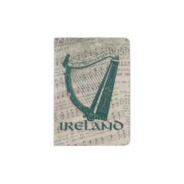 Protège-passeport Irlande Harp Design, Irish Harp