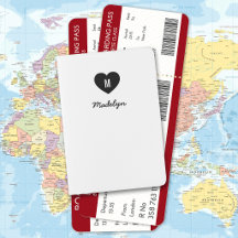 Monogramme de couleur personnalisée Cœur Écriture 