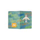 passeport génial pour un garçon avec nom et avion