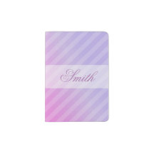 Rayé lilas élégant de rose en pastel personnalisé