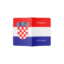 Support de passeport de drapeau de la Croatie