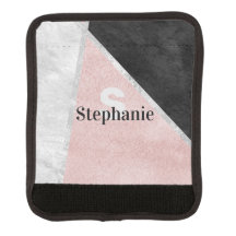 Géométrie à poutres à la mode avec monogramme/nom