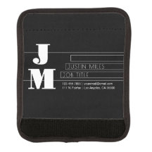 Monogramme noir et blanc rétro-moderne personnalis