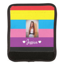 Photo et nom personnalisés Cute Colorée Arc-en-cie