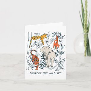 Protéger La Faune Carte Botanique Chemise Endange