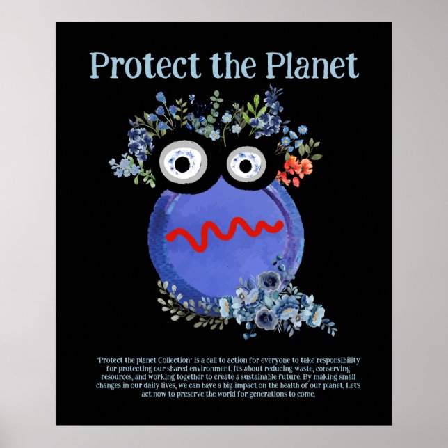 PROTÉGER LA PLANÈTE SAVE EARTH MÊTE Art Poster (Devant)