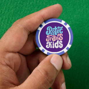 Protéger les jetons de poker Trans Kids