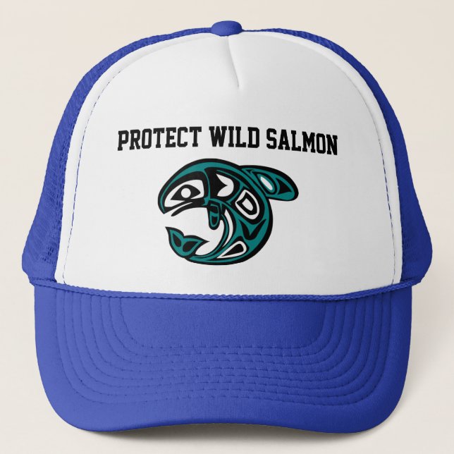Protégez le casquette saumoné sauvage (Devant)