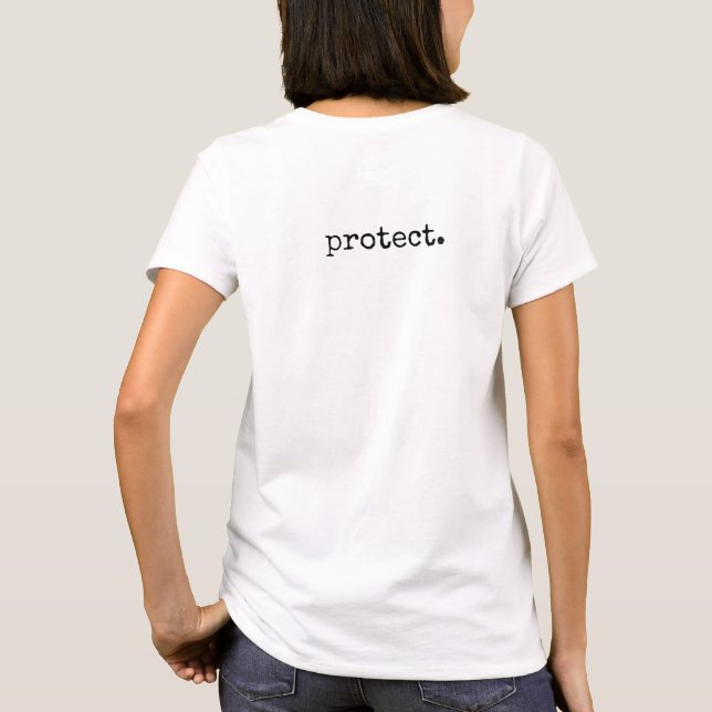 Protégez le T-shirt de nos femmes de planète (Dos)