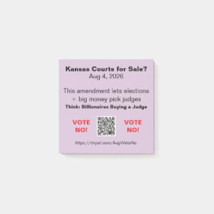 Protégez les tribunaux du Kansas Notes Post-it 4 a