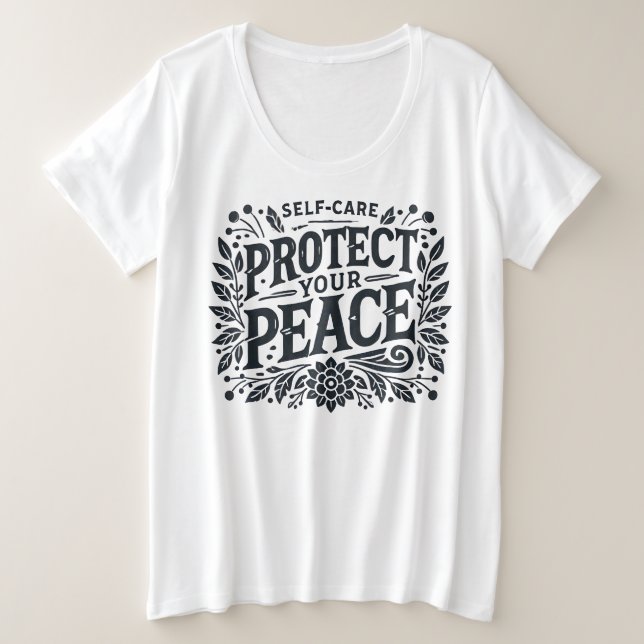 Protégez votre T-shirt femme Peace Plus Size (Design devant)