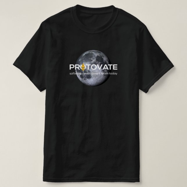 Protovate noir sur le T-shirt Homme Lune (Design devant)