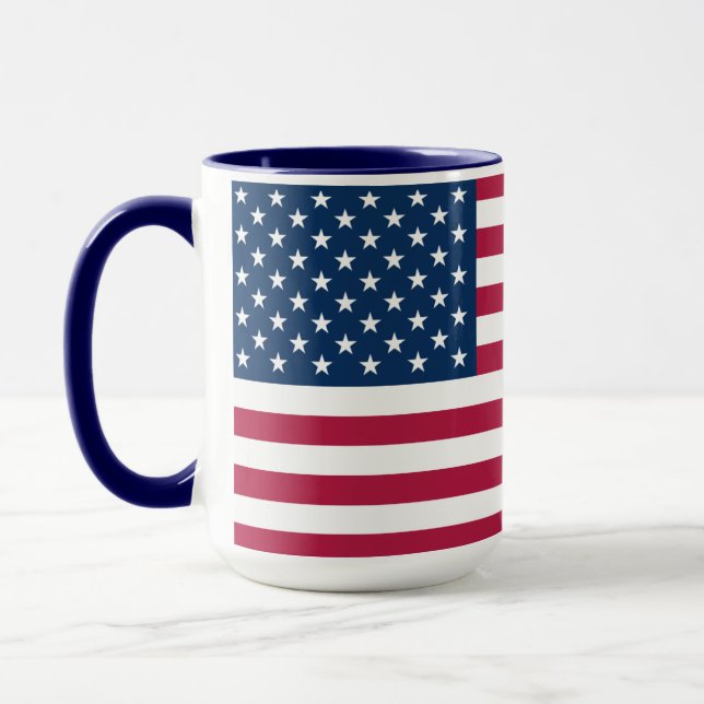 Proud Americans | Large 15 oz American Flag Mug (Gauche)
