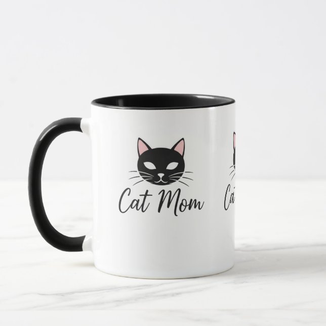 Proud Cat Mom Coffee Mug  Cute Pet Mom Gift (Gauche)