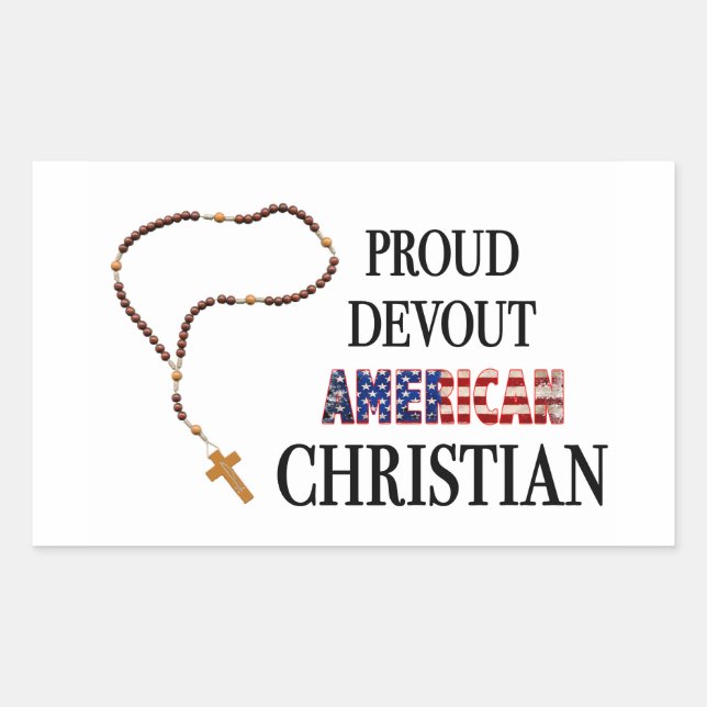 Proud Devout American Christian Sticker (Devant)
