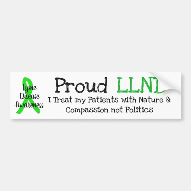 Proud LLND Lyme Disease Awareness Bumper Sticker (Devant)