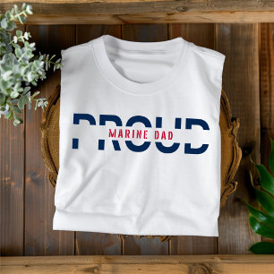 Proud Marine Papa Rouge et Bleu T-shirt Homme