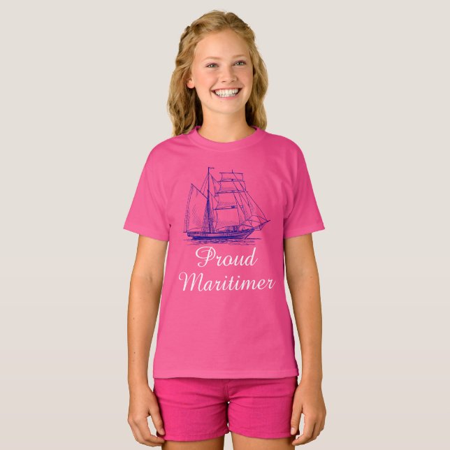 Proud Maritimer T-shirt voilier nautique (Devant entier)