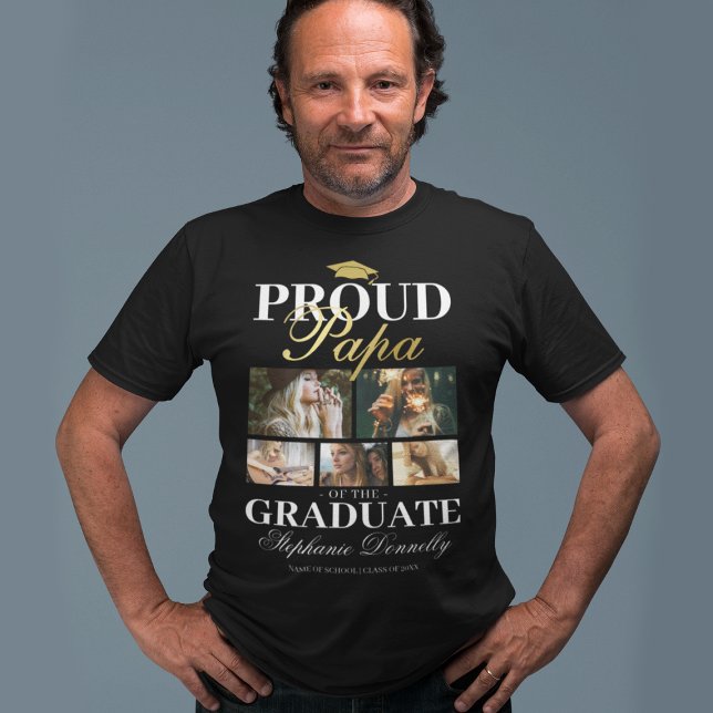 Proud Papa du T-shirt Graduate (Créateur téléchargé)