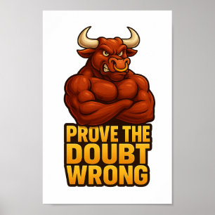 Prouver que le doute est faux - Art mural motivati