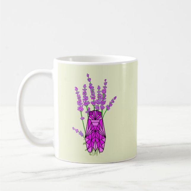 Provence avec cigale et lavande sur tasse à café. (Gauche)