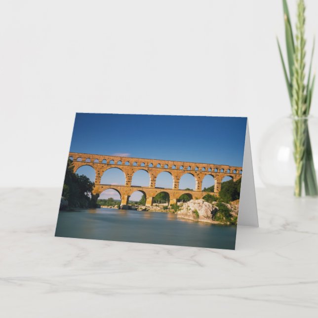 Provence - Carte de voeux Pont du Gard (Devant)
