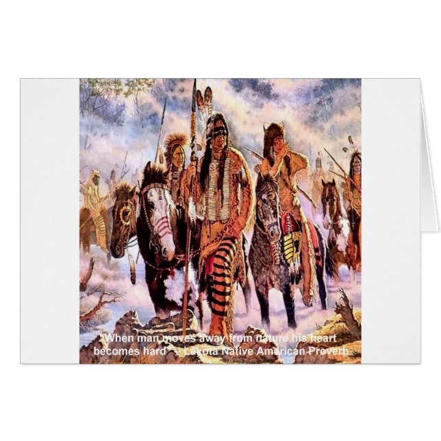 Proverbe de la nature des Amérindiens Lakota (Devant horizontal)